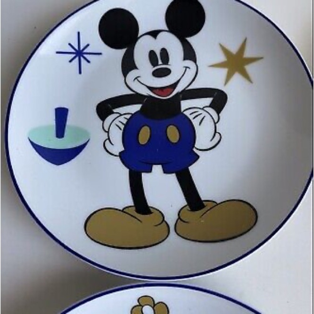 Disney Mickey & Minnie Mouse Hanukkah Celebration Appetizer Plates set o…